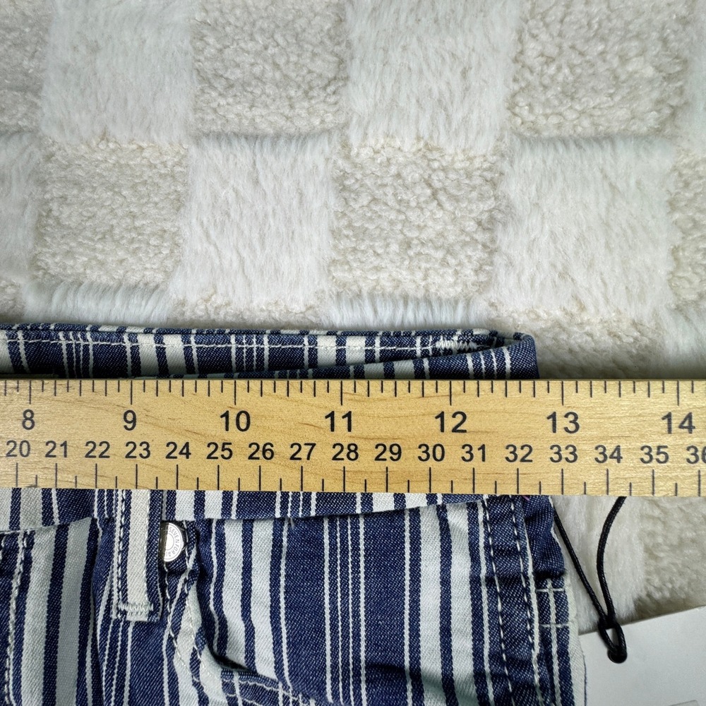 For‎ All Mankind Striped Jeans Women's Size 25 Blue White Wide Leg Pants NWT - Picture 6 of 15